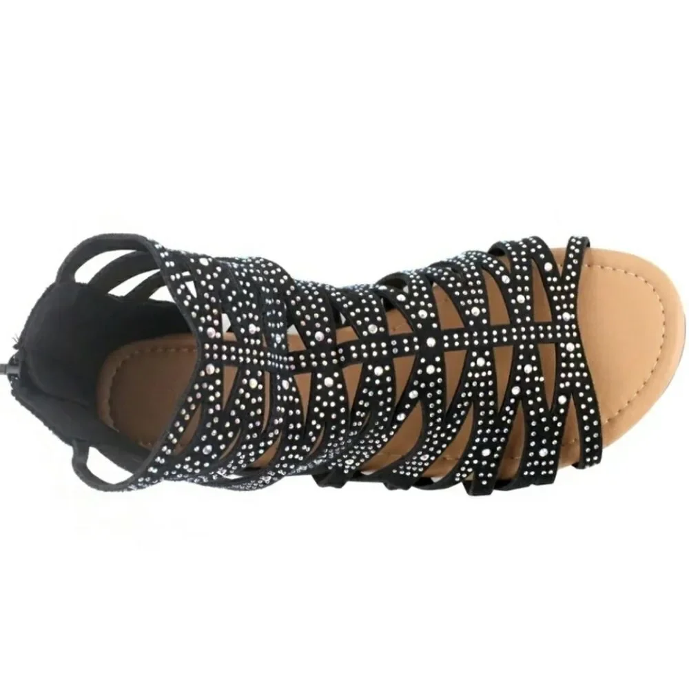 Olivia Miller "leela" Rhinestone Gladiator Sandals - Picture 3 of 6